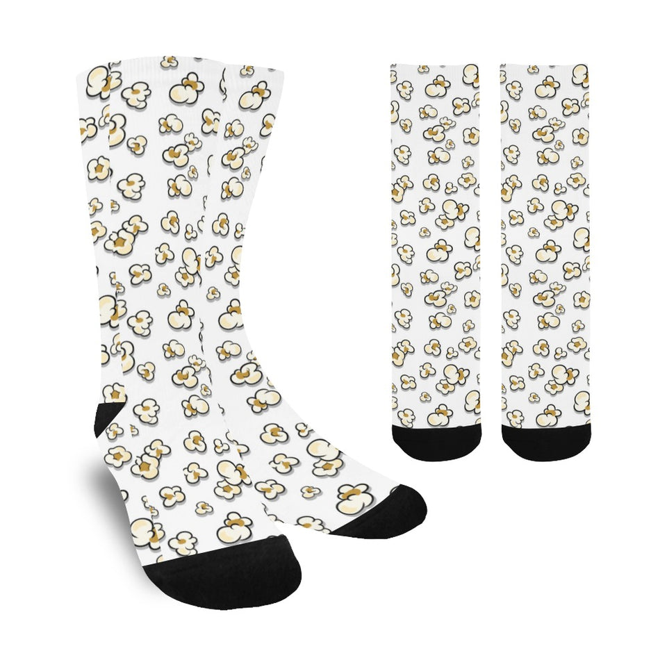 Popcorn Pattern Print Design 04 Crew Socks