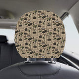 Cocoa Chocolate Pattern Car Headrest Cover