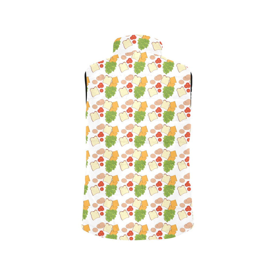 Sandwich Pattern Print Design 02 Men's Padded Vest