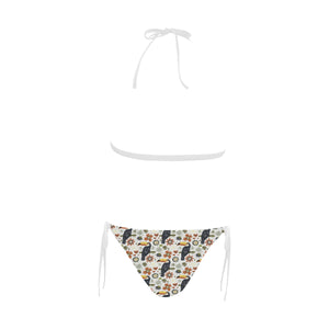 Toucan Flower Pattern Sexy Bikinis Two-Pieces Swimsuits