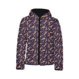 Eiffel Tower Pattern Print Design 02 Kids' Boys' Girls' Padded Hooded Jacket