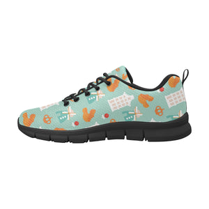 Windmill Pattern Theme Men's Sneakers Black