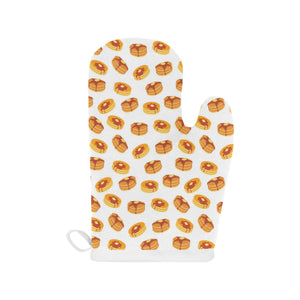 Pancake Pattern Print Design 04 Heat Resistant Oven Mitts