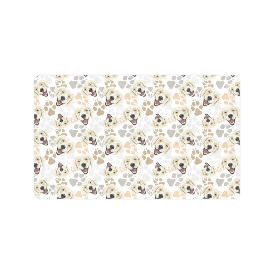 Golden Retriever Pattern Print Design 02 Doormat