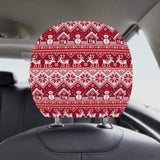 Snowman Sweater Printed Pattern Car Headrest Cover