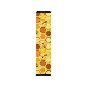 Bee and Honeycomb Pattern Car Seat Belt Cover