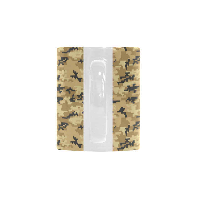 Sand Camo Camouflage Pattern Classical White Mug (FulFilled In US)