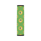 Bonsai Pattern Green Background Car Seat Belt Cover