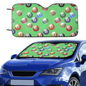 Billiard Ball Pattern Print Design 02 Car Sun Shade