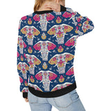Elephant Pattern Women's Crew Neck Sweatshirt