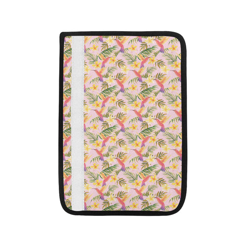 Hummingbird Pattern Print Design 03 Car Seat Belt Cover