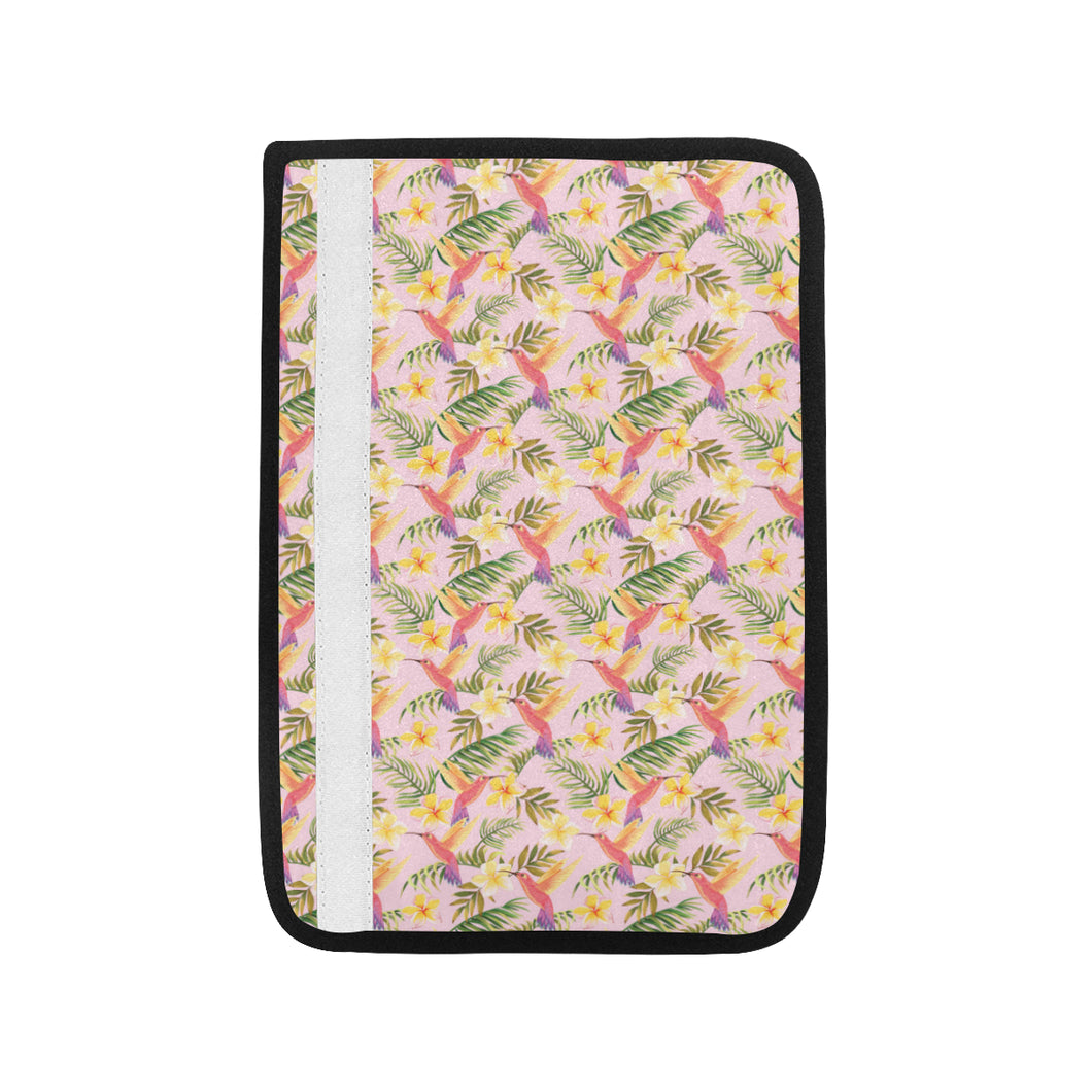 Hummingbird Pattern Print Design 03 Car Seat Belt Cover