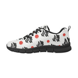 Black Bonsai Pattern Men's Sneakers Black