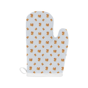 Pancake Pattern Print Design 03 Heat Resistant Oven Mitts