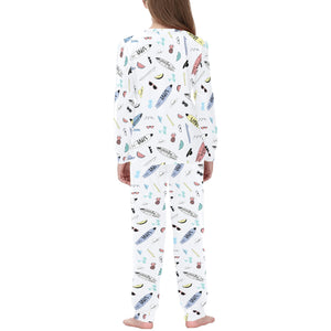 Surfboard Pattern Print Design 01 Kids' Boys' Girls' All Over Print Pajama Set