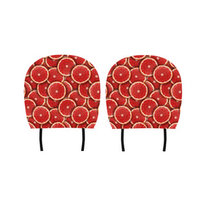 Sliced Grapefruit Pattern Background Car Headrest Cover