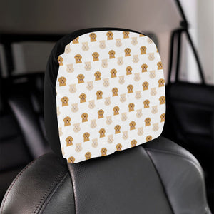 Golden Retriever Pattern Print Design 03 Car Headrest Cover