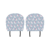 Llama Chirstmas Pattern Car Headrest Cover