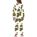 Hop Leaves Pattern Kids' Boys' Girls' All Over Print Pajama Set