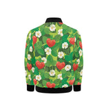 Strawberry Leaves Pattern Kids' Boys' Girls' Bomber Jacket