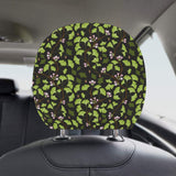 Ginkgo Leaves Flower Pattern Car Headrest Cover