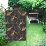 Monkey Pattern Black Background House Flag Garden Flag