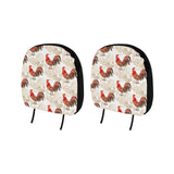 Rooster Chicken Pattern Car Headrest Cover