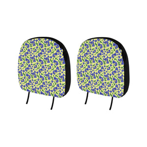 Blueberry Leaves Pattern Car Headrest Cover