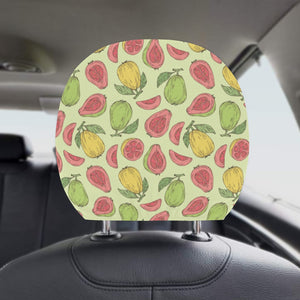 Guava Pattern Background Car Headrest Cover