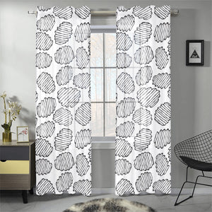 Potato Chips Pattern Print Design 03 Gauze Curtain