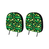 Cucumber Pattern Background Car Headrest Cover