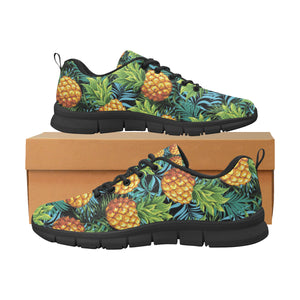 Pineapple Pattern Men's Sneakers Black