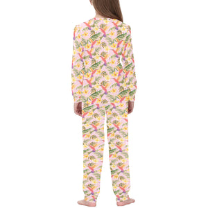 Hummingbird Pattern Print Design 03 Kids' Boys' Girls' All Over Print Pajama Set