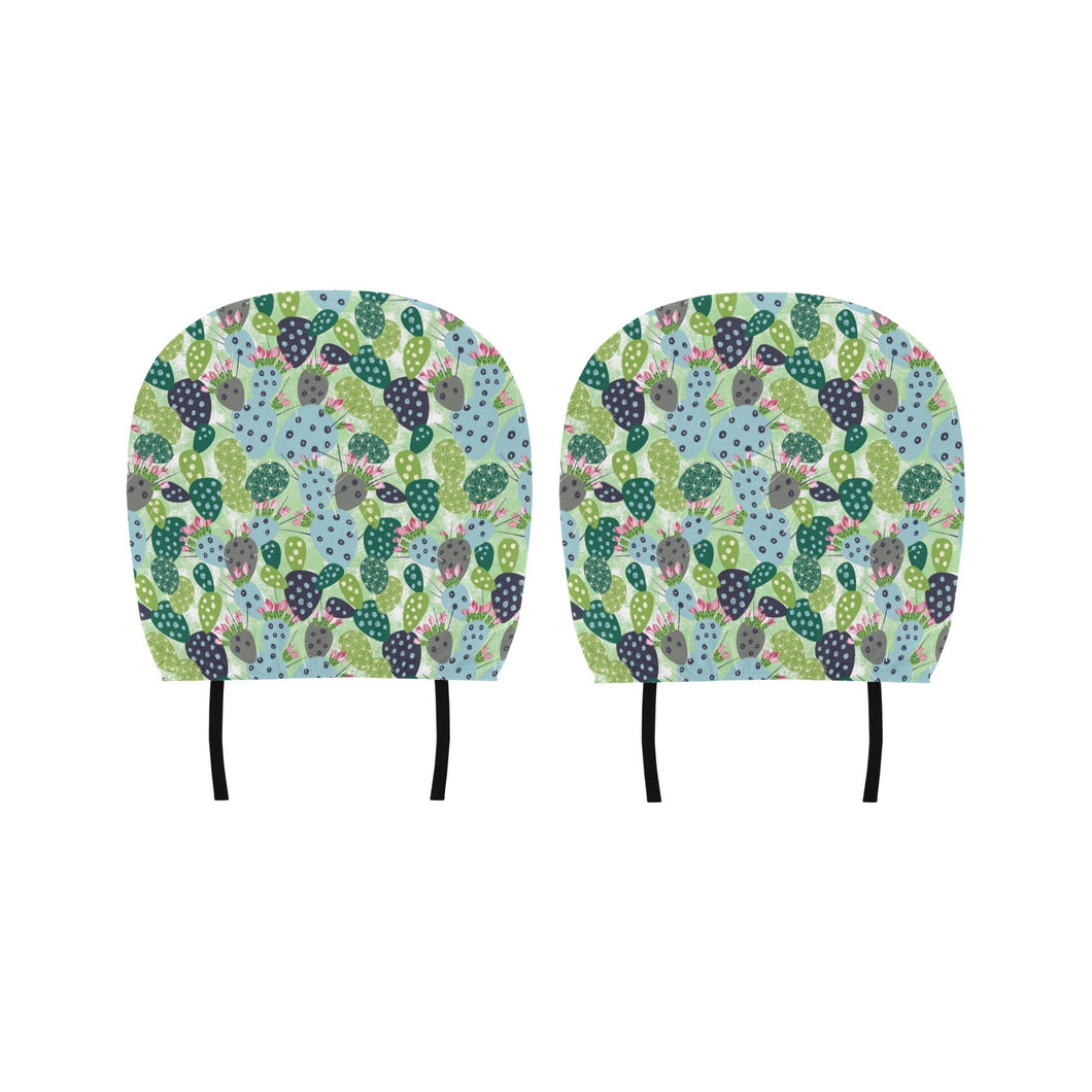 Cactus Pattern Background Car Headrest Cover