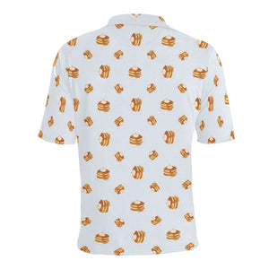 Pancake Pattern Print Design 03 Men's All Over Print Polo Shirt