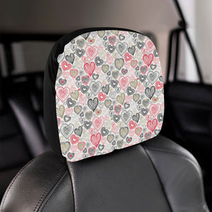 Heart Tribal Pattern Car Headrest Cover