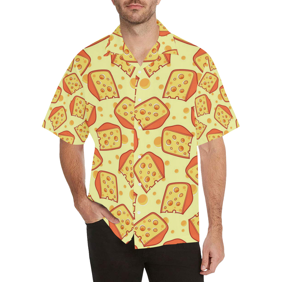 Cheese Pattern Men's All Over Print Hawaiian Shirt