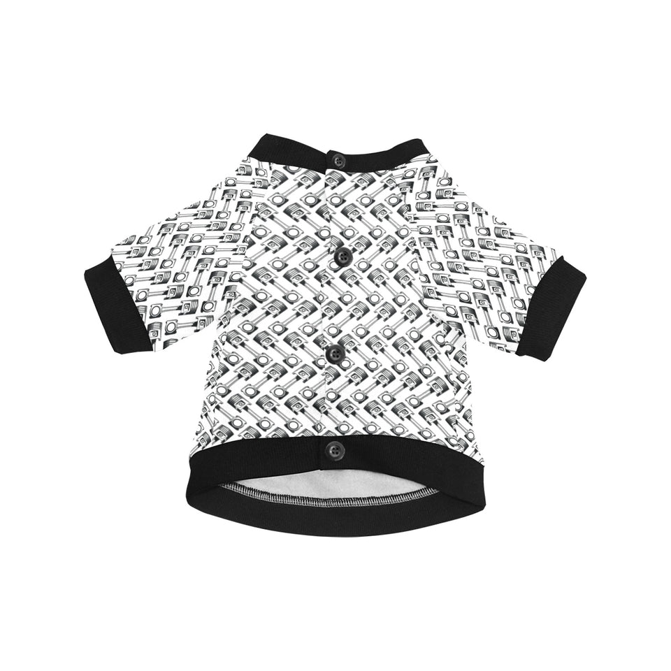 Engine Piston Pattern Print Design 03 All Over Print Pet Dog Round Neck Fuzzy Shirt