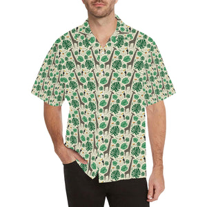 Giraffe Pattern Print Design 02 Men's All Over Print Hawaiian Shirt (Model T58)
