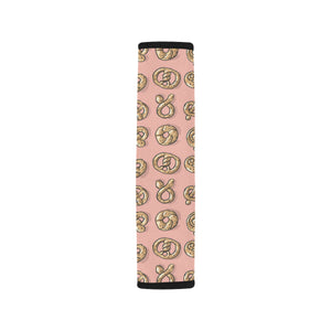 Pretzels Pattern Print Design 04 Car Seat Belt Cover