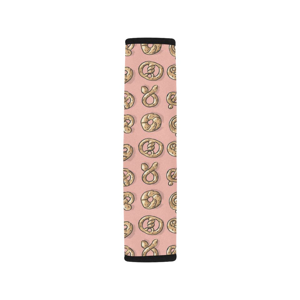 Pretzels Pattern Print Design 04 Car Seat Belt Cover