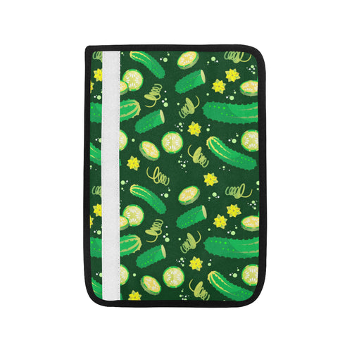 Cucumber Pattern Background Car Seat Belt Cover