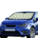 Green Peas Pattern Print Design 03 Car Sun Shade