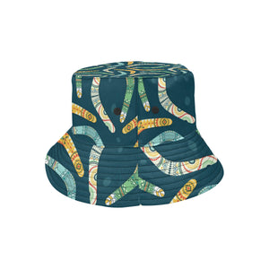 Boomerang Aboriginal Pattern Dark Background Unisex Bucket Hat