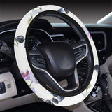 Orchid Pattern Background Car Steering Wheel Cover