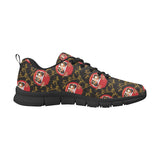 Daruma Bamboo Pattern Men's Sneakers Black