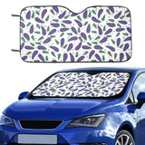 Eggplant Pattern Print Design 05 Car Sun Shade