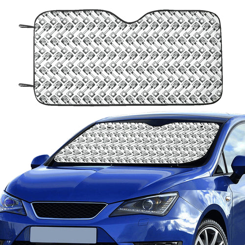 Engine Piston Pattern Print Design 03 Car Sun Shade