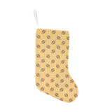 American Football Ball Pattern Yellow Background Christmas Stocking