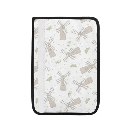 Windmill Pattern Background Car Seat Belt Cover